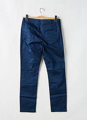 Pantalon slim tissage popeline taille normale bleu SOOBAYA femme