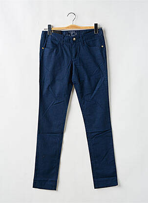 Pantalon slim tissage popeline taille normale bleu LES P'TITES BOMBES femme