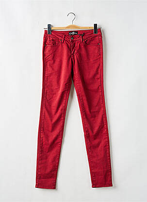 Pantalon slim taille basse taille basse rouge CIMARRON femme