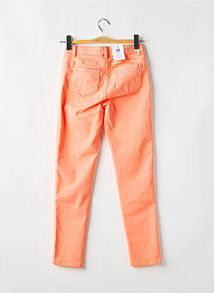 Pantalon slim tissage popeline taille normale orange C'EST BEAU LA VIE femme
