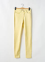 Pantalon slim tissage popeline taille normale jaune VERO MODA femme