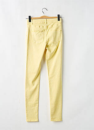 Pantalon slim tissage popeline taille normale jaune VERO MODA femme