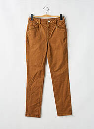 Pantalon slim tissage popeline taille normale marron LOLA ESPELETA femme