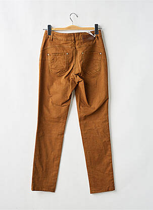 Pantalon slim tissage popeline taille normale marron LOLA ESPELETA femme