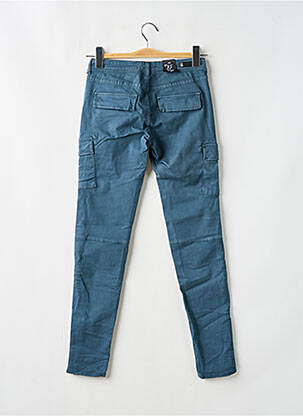 Pantalon large fermeture zippée sous rabat boutonné taille normale bleu CIMARRON femme