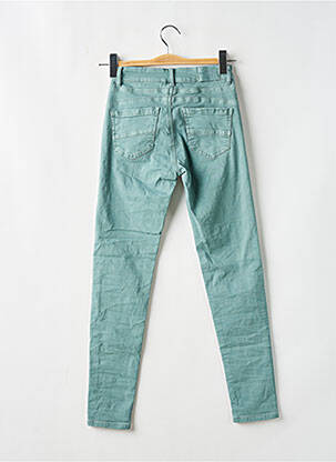 Jeans coupe slim stretch taille normale vert MELLY & CO femme