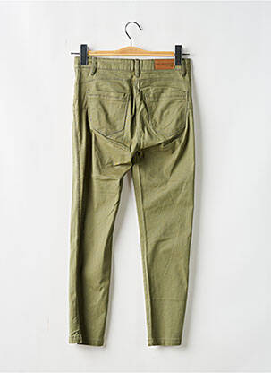 Pantalon slim tissage popeline taille normale vert C'EST BEAU LA VIE femme