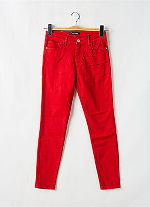 Jeans coupe slim stretch rouge CIMARRON femme