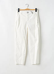 Pantalon droit tissage popeline taille normale blanc STREET ONE femme