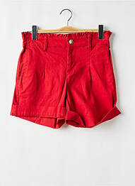 Short taille à pinces taille haute rouge STREET ONE femme