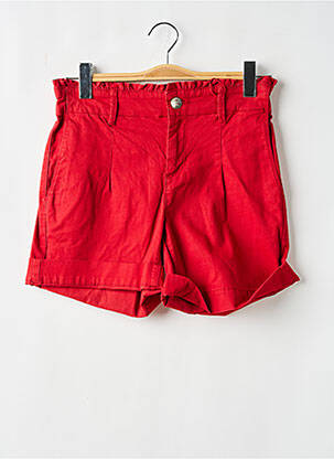 Short taille à pinces taille haute rouge STREET ONE femme