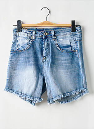 Short tissage denim taille normale bleu PLACE DU JOUR femme