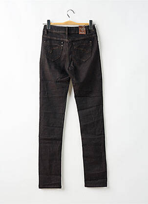 Pantalon chino fermeture zippée sous rabat boutonné taille normale marron ONADO femme