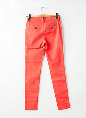 Pantalon chino broderie galons latéraux taille normale orange CIMARRON femme