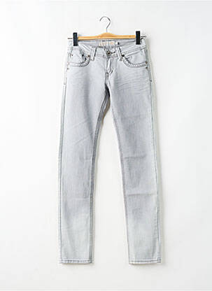 Jeans coupe slim tissage brut taille normale gris ONADO femme