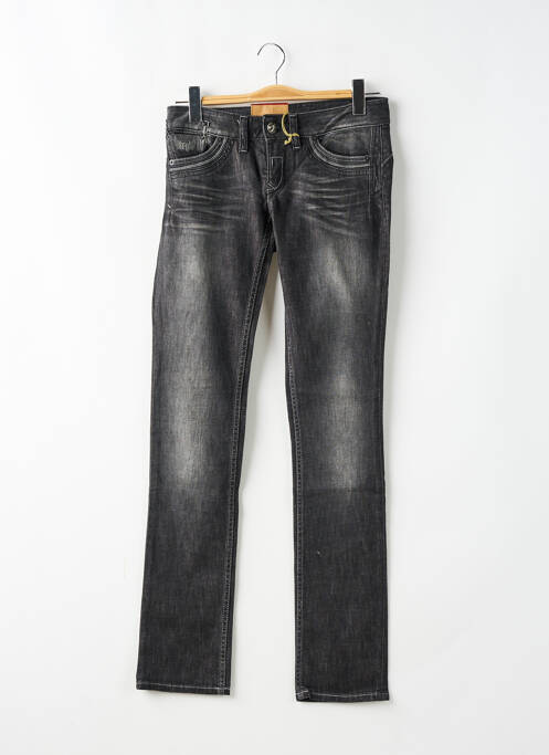 Jeans coupe slim tissage brut taille normale noir KAPORAL femme
