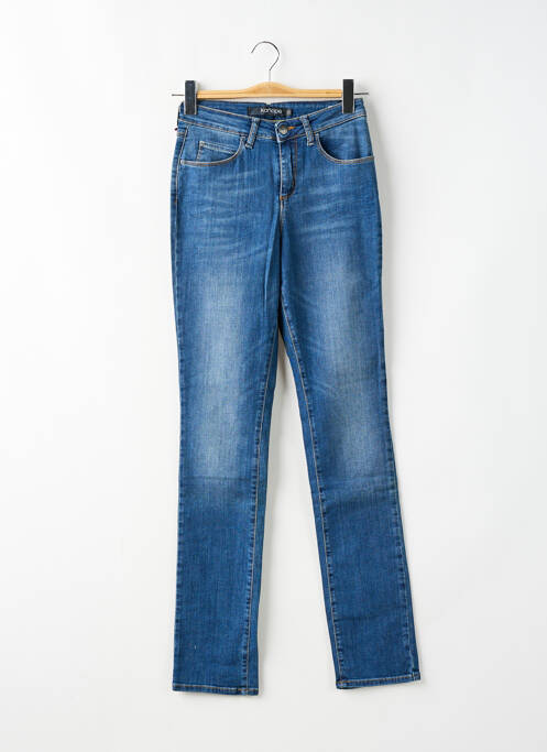 Jeans coupe slim tissage brut taille normale bleu KANOPE femme