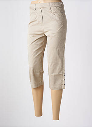Corsaire taille élastique beige KALISSON femme