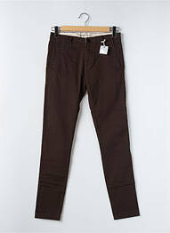 Pantalon chino poches marron KNOWLEDGE COTTON APPAREL homme