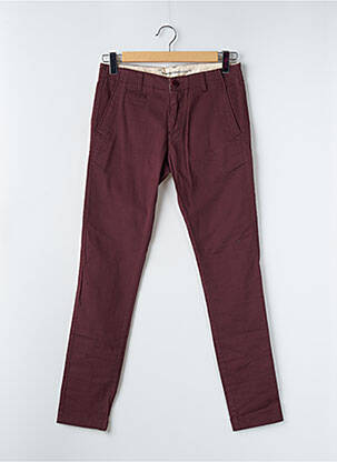 Pantalon chino poches violet KNOWLEDGE COTTON APPAREL homme