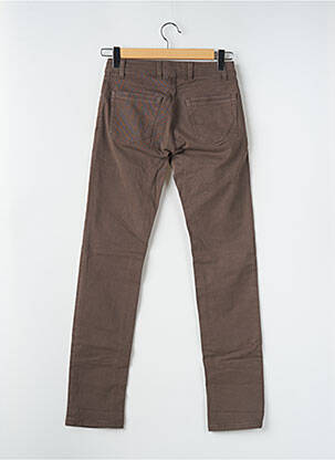 Pantalon slim stretch taille normale marron clair TELERIA ZED homme