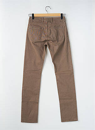 Pantalon slim stretch taille normale marron clair TELERIA ZED homme
