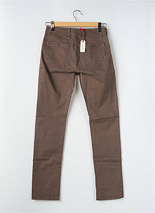Pantalon slim stretch taille normale marron clair TELERIA ZED homme