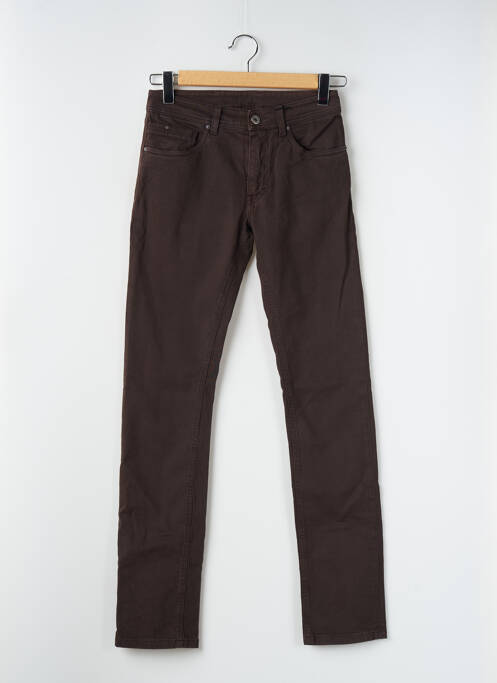 Pantalon slim marron TELERIA ZED pour homme