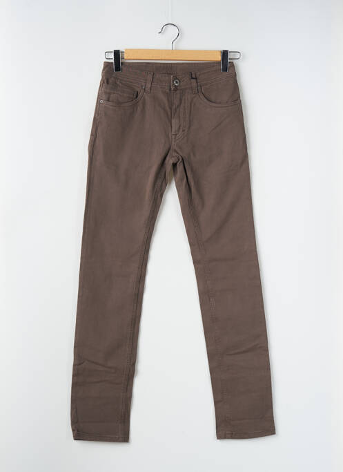 Pantalon slim marron clair TELERIA ZED pour homme