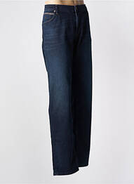 Jeans coupe droite fermeture zippée sous rabat boutonné taille normale bleu MCS homme