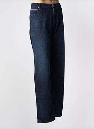 Jeans coupe droite fermeture zippée sous rabat boutonné taille normale bleu MCS homme