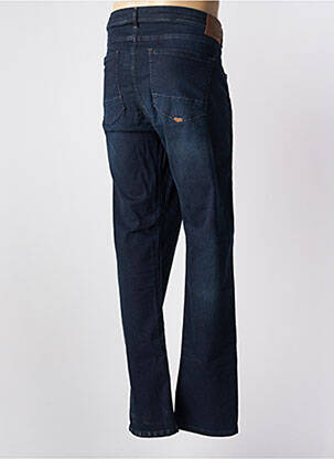 Jeans coupe droite fermeture zippée sous rabat boutonné taille normale bleu MCS homme