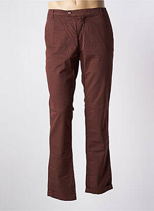 Pantalon chino poches taille normale marron INDIVIDUAL homme