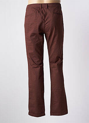 Pantalon chino poches taille normale marron INDIVIDUAL homme