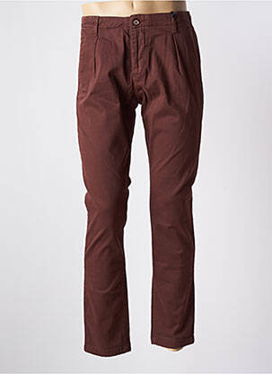 Pantalon chino poches taille normale marron INDIVIDUAL homme