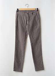 Pantalon chino poches taille normale gris FOUR.TEN homme