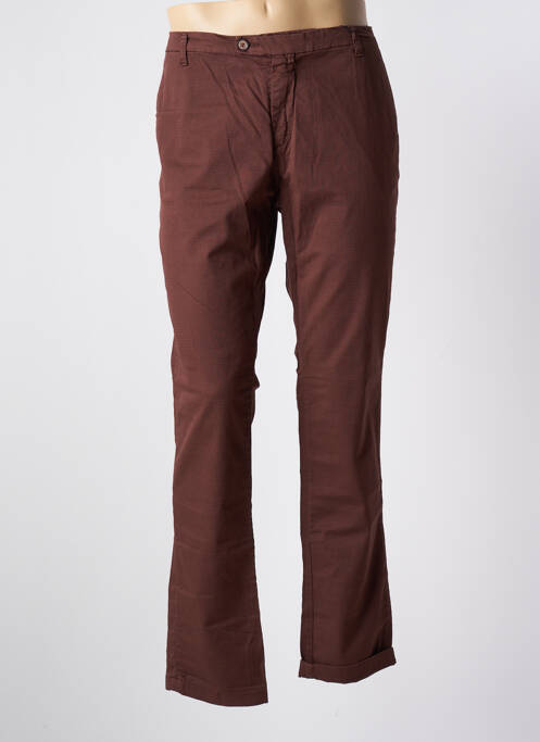 Pantalon chino marron INDIVIDUAL pour homme