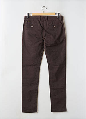 Pantalon chino stretch taille normale marron TELERIA ZED homme