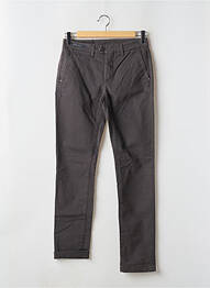 Pantalon chino stretch taille normale gris TELERIA ZED homme