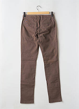 Pantalon chino stretch taille normale marron clair TELERIA ZED homme