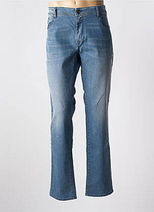 Jeans coupe droite stretch taille normale bleu MCS homme