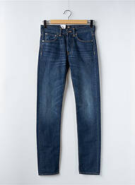 Jeans coupe droite fermeture zippée sous rabat boutonné bleu EDWIN homme