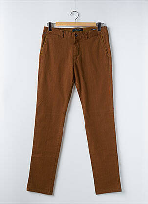 Pantalon droit marron SCOTCH & SODA pour homme