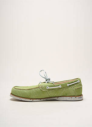 Chaussures bâteau bout rond bout rond vert LA MARINE homme