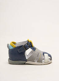 Sandales/nu pieds tissage satiné bout rond bleu BABYBOTTE garcon