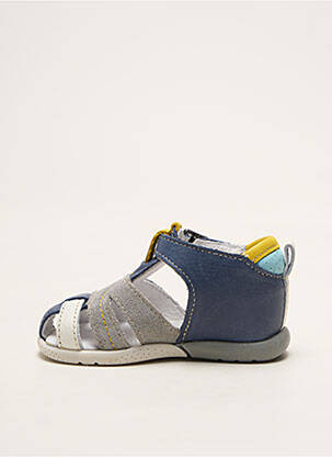 Sandales/nu pieds tissage satiné bout rond bleu BABYBOTTE garçon