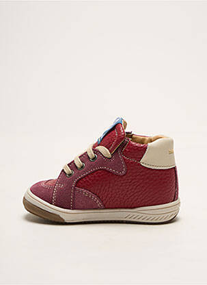 Bottillons tissage satiné bout rond rouge BABYBOTTE enfant