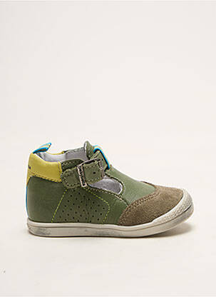 Sandales/nu pieds tissage satiné bout rond vert BABYBOTTE garçon