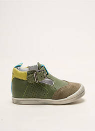 Sandales/nu pieds tissage satiné bout rond vert BABYBOTTE garcon