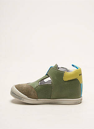Sandales/nu pieds tissage satiné bout rond vert BABYBOTTE garçon